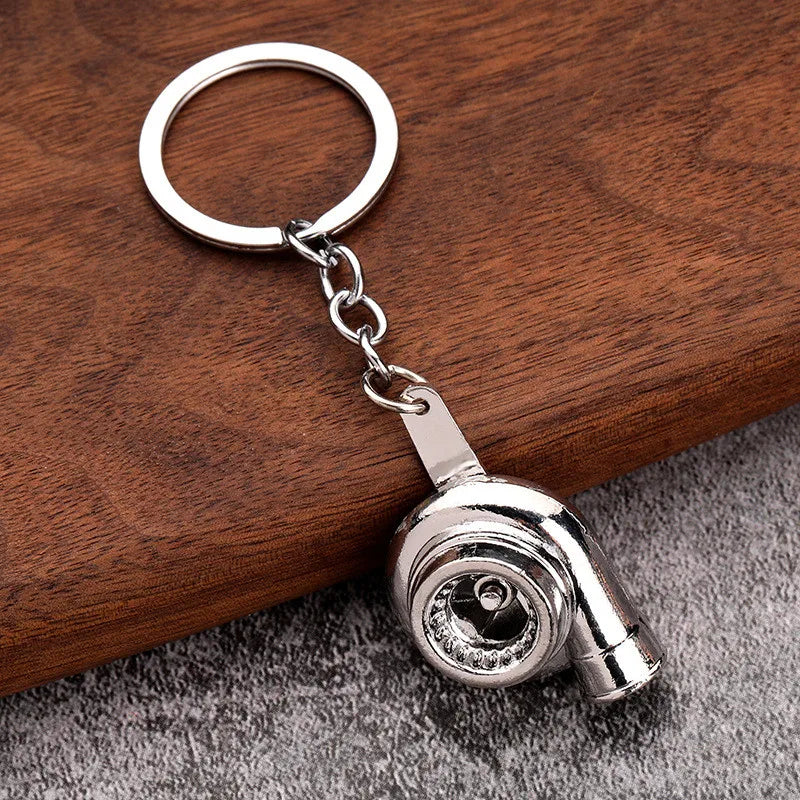 Creative Gear Head Keychain – Turbo Gearbox Car Keyring Gift