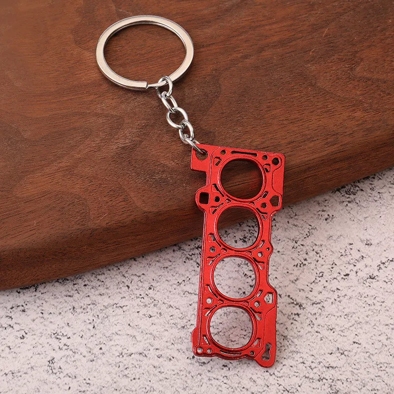 Creative Gear Head Keychain – Turbo Gearbox Car Keyring Gift