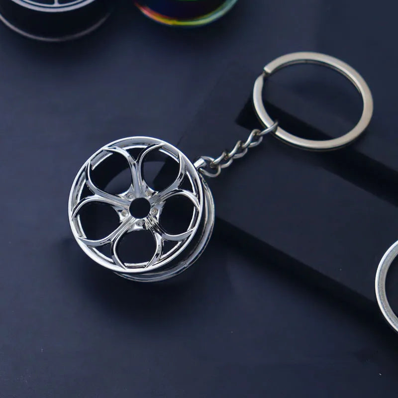 Creative Gear Head Keychain – Turbo Gearbox Car Keyring Gift