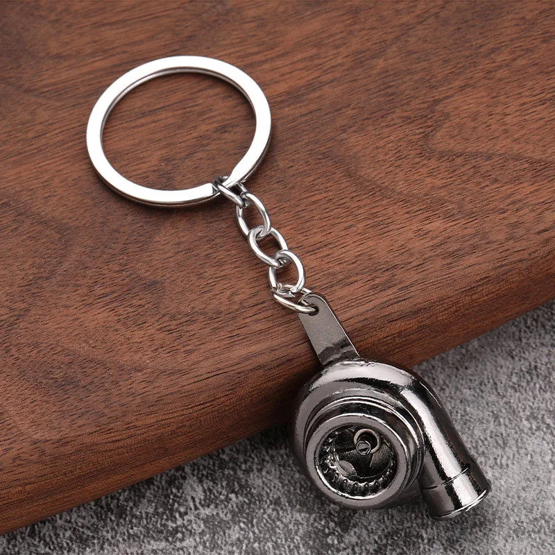 Creative Gear Head Keychain – Turbo Gearbox Car Keyring Gift