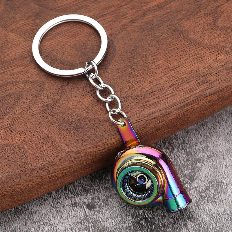 Creative Gear Head Keychain – Turbo Gearbox Car Keyring Gift
