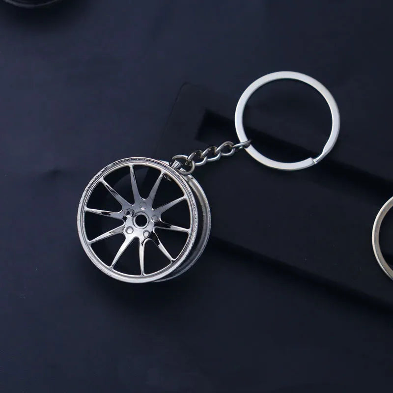 Creative Gear Head Keychain – Turbo Gearbox Car Keyring Gift