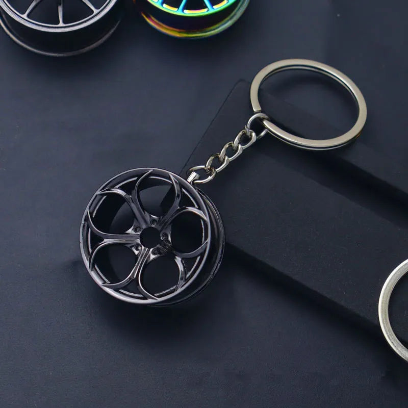 Creative Gear Head Keychain – Turbo Gearbox Car Keyring Gift